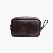 Travel Kit in Dark Brown Waxed Leather
