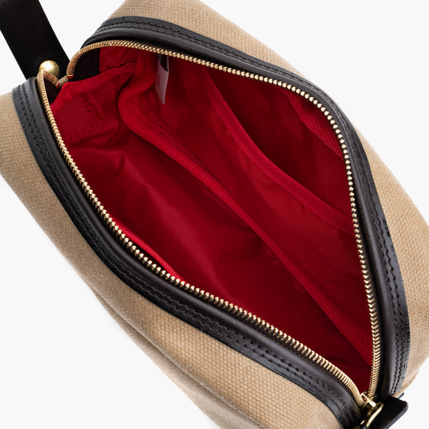 Travel Kit in Vintage Sand Canvas