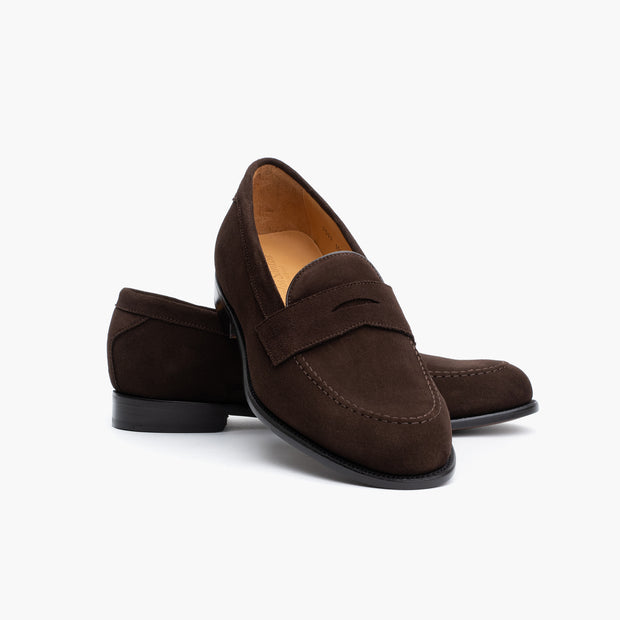 Penny Loafer in Espresso Suede
