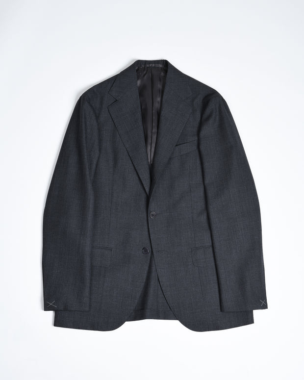 Glen Plaid Suit in Wool - Grey