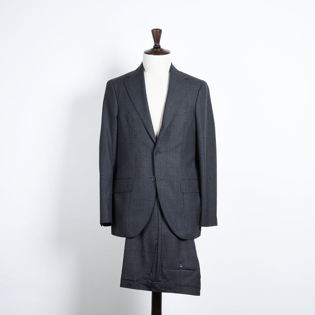 Glen Plaid Suit in Wool - Grey