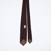 Printed Tie - Sangria Red