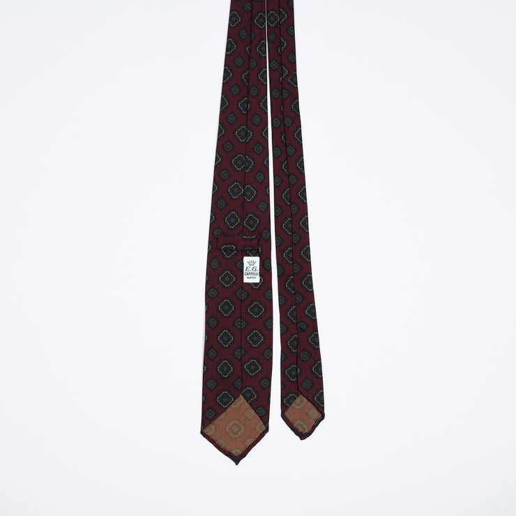 Printed Tie - Sangria Red