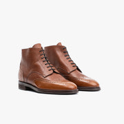 Wingtip Boot in Brown Grain and Calf