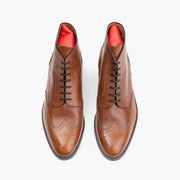Wingtip Boot in Brown Grain and Calf