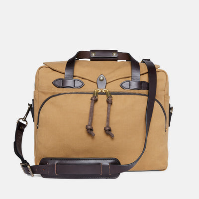 Padded Computer / Utility Bag in Tan Cotton