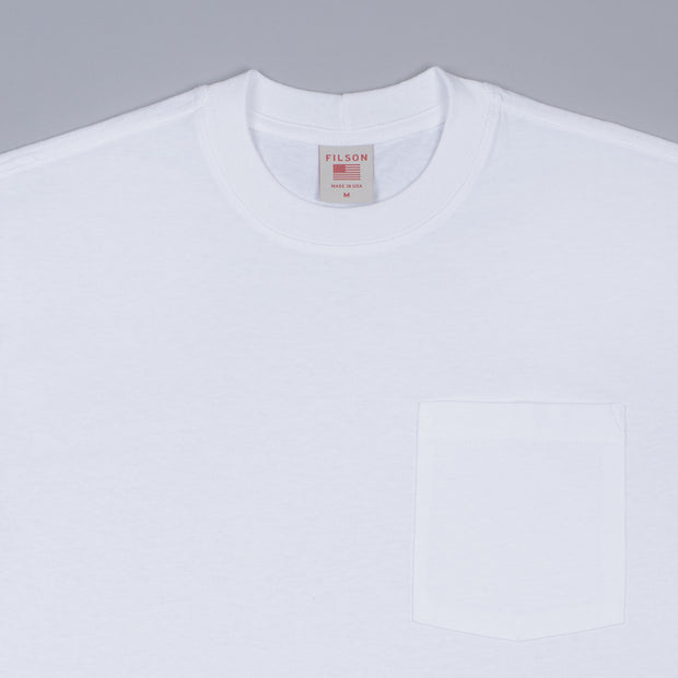 Solid One Pocket T-shirt - white