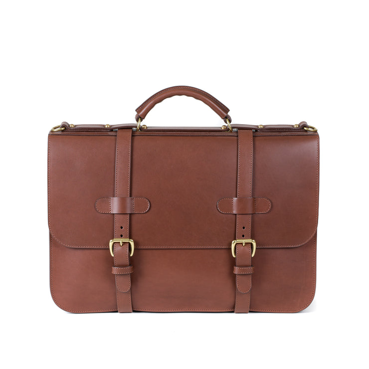 English Briefcase in Chestnut Harness Leather