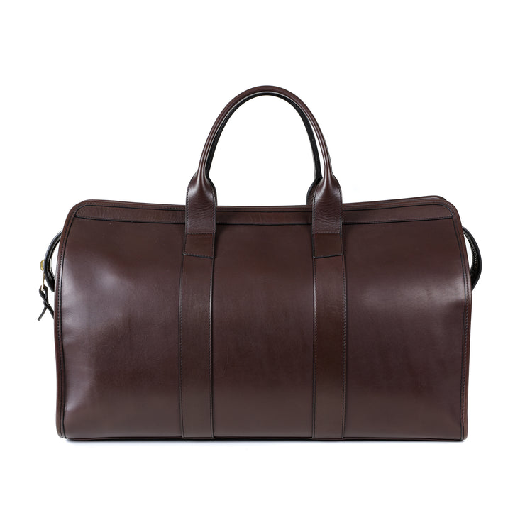 Signature Duffle Bag in Chocolate Harness Leather - Lined