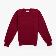 Crewneck Jumper in Lambrusco Shetland Wool