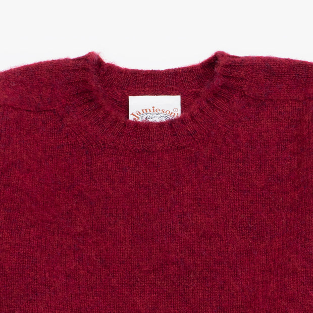 Crewneck Jumper in Lambrusco Shetland Wool