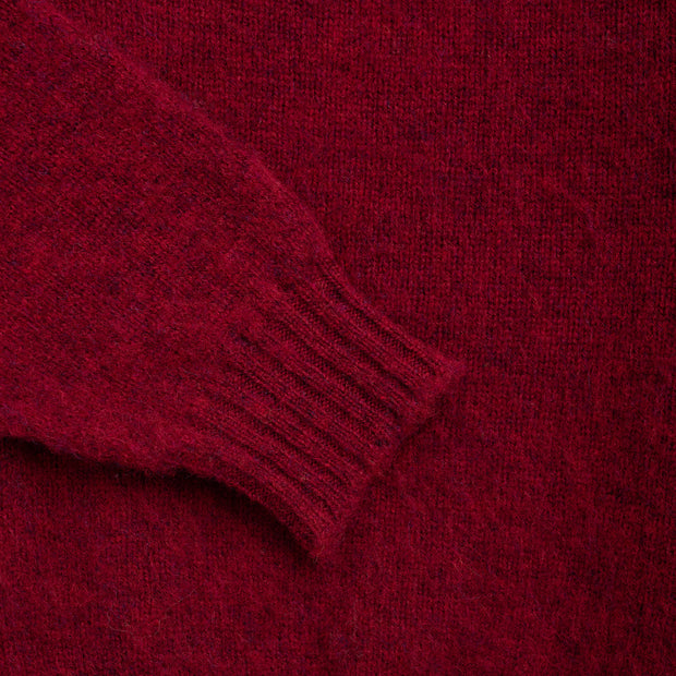 Crewneck Jumper in Lambrusco Shetland Wool