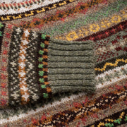 Crewneck Jumper in Fair Isle Shetland Wool