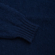 Crewneck Jumper in Navy Shetland Wool