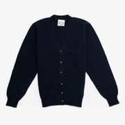 Cardigan in Navy Shetland Wool