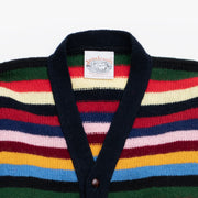 Multistripe Cardigan in Shetland Wool