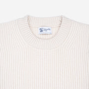 Ribbed Cashmere Sweater in Natural