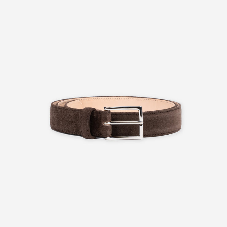 Dress belt in Ebano Calf Suede