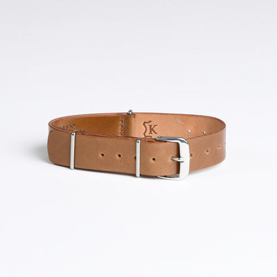 Horween Shell Cordovan NATO Strap 18mm - Bourbon