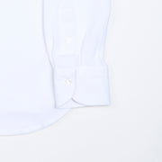 Long-sleeved Cotton Knit Polo Shirt - White