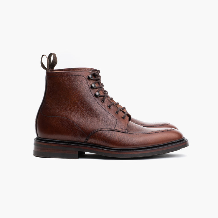 Anglesey Apron Front Derby Boot in Mahogany Grain