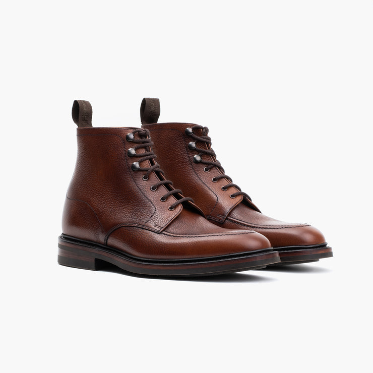 Anglesey Apron Front Derby Boot in Mahogany Grain