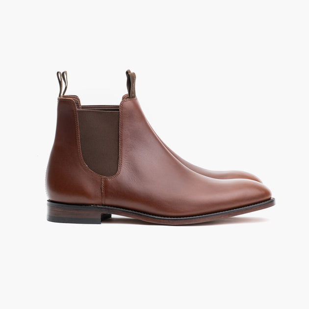 Apsley Chelsea boot in Brown Waxy Leather – Caine Clothiers