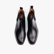 Chatsworth Chelsea Boot in Black Waxed Calf