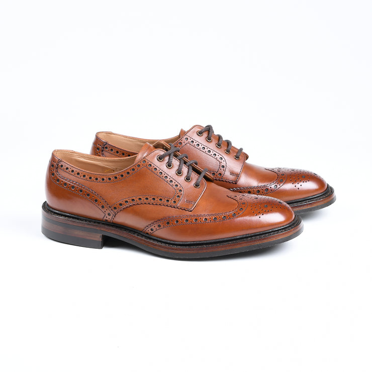 Chester wing-tip brogue in Mahogany calf