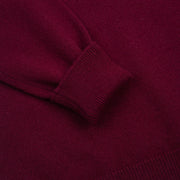 Rob Crewneck sweater in Bordeaux Lambswool