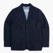 Bush Jacket in Navy Cotton