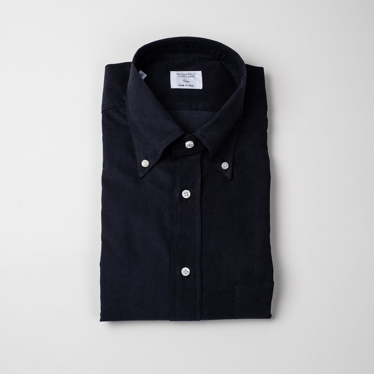 Button Down Shirt in Navy Pincord