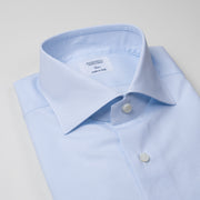 Dress Shirt in Light Blue Cotton Poplin