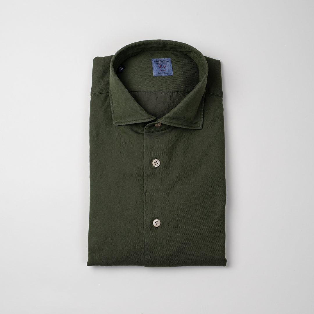 slim fit dress slacks Hisdern Non-Iron Green Dress Shirt and Floral Tie L main image 0