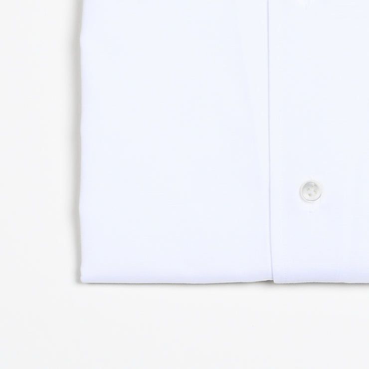One piece Collar Bowling Shirt in Linen/Cotton - White