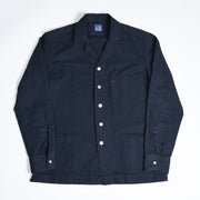 Camp Collar Shirt Jacket Cotton Twill - Navy