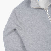 Zipped Sweatshirt in 12oz Grey Melange