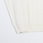 Cable knit roll-neck - Cream
