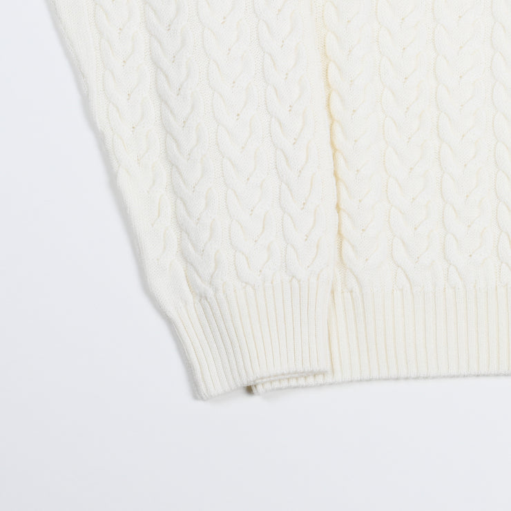 Cable knit roll-neck - Cream