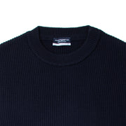 Fisherman Rib Crewneck in Blue