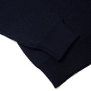 Fisherman Rib Crewneck in Blue