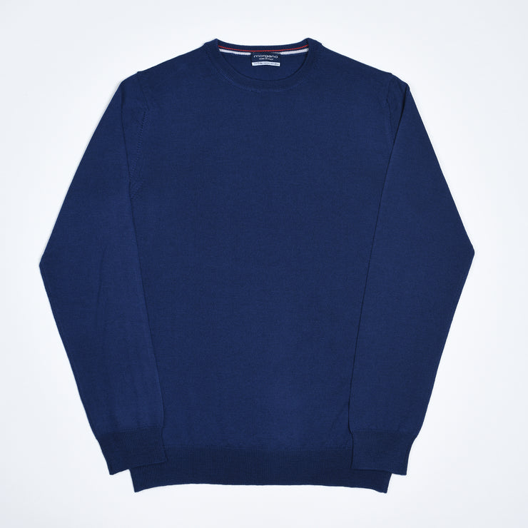 Extrafine Merino Crewneck - Blue