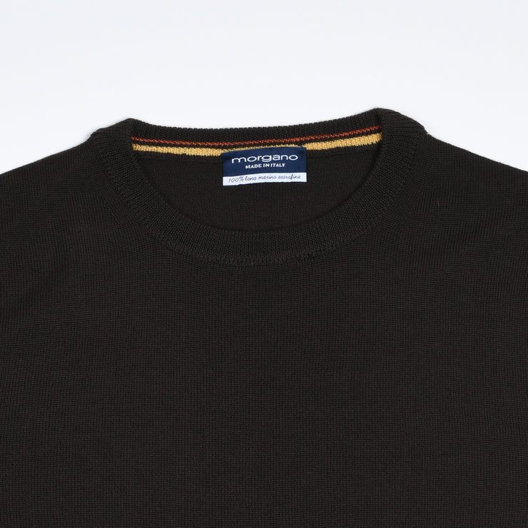 Extrafine Merino Crewneck - Dark Brown