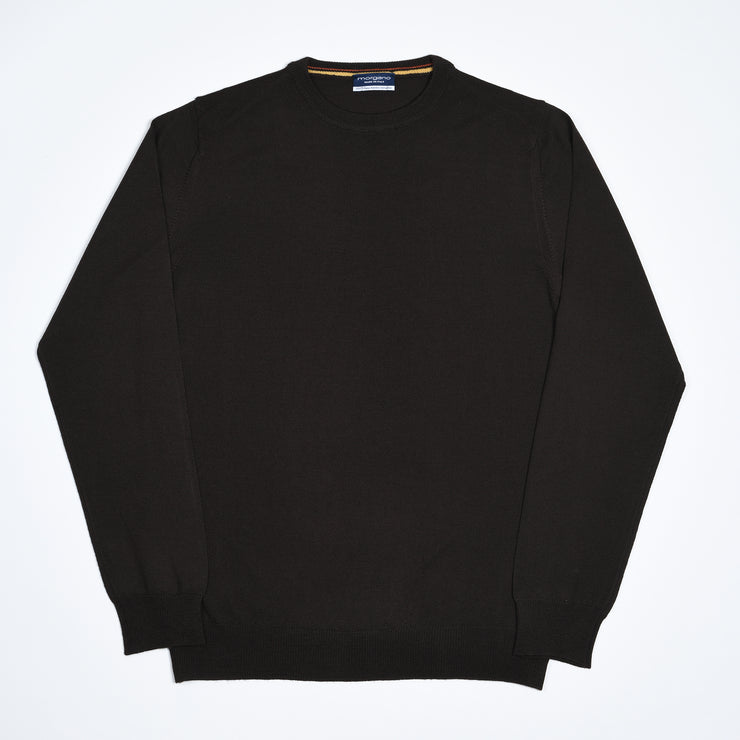 Extrafine Merino Crewneck - Dark Brown