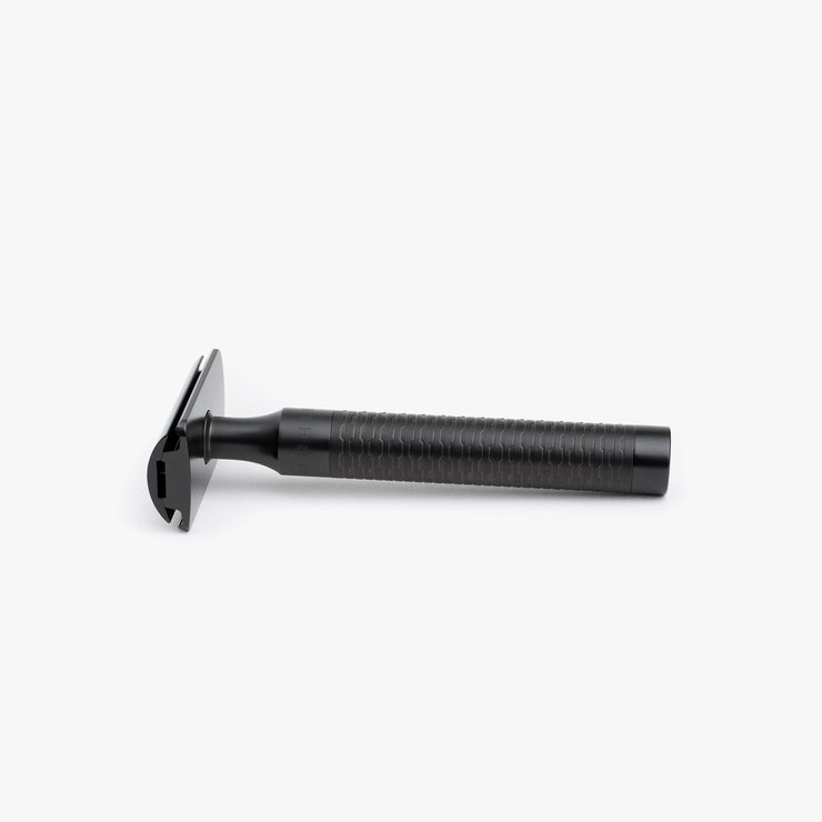 Shaving set - Rocca Black Stainless Steel & Silvertip Fibre