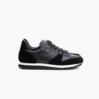 Marathon Sneaker in Black Leather