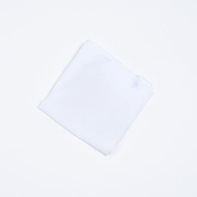 Pocket Square in Linen - White