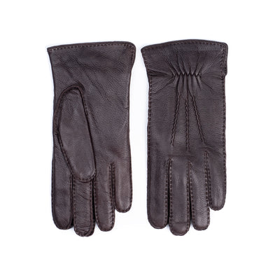 Deerskin Leather Glove - Dark Brown