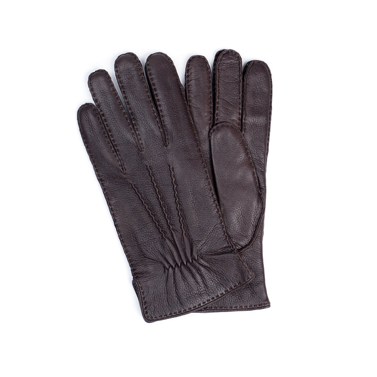 Deerskin Leather Glove - Dark Brown