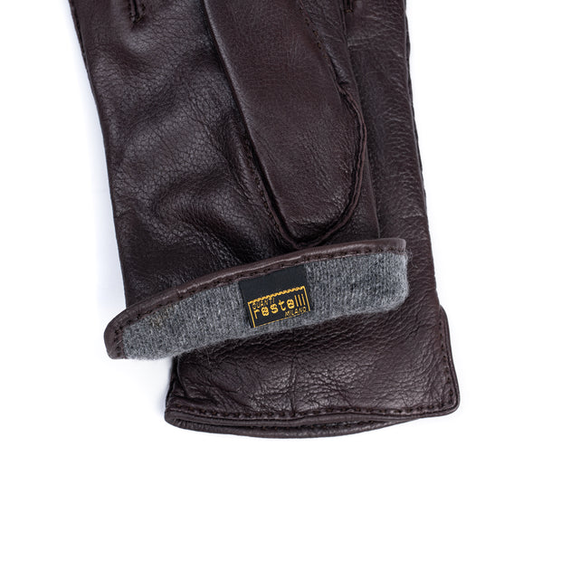 Deerskin Leather Glove - Dark Brown